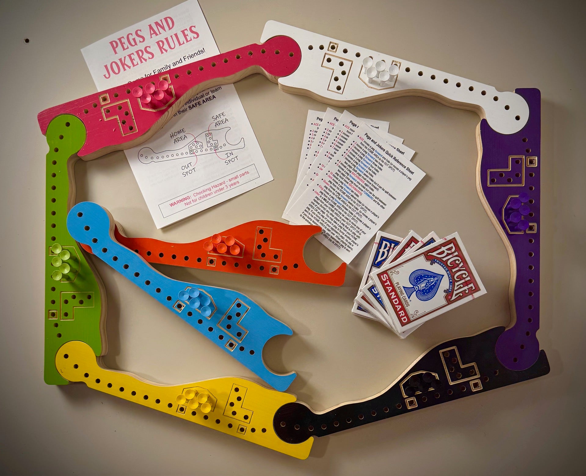 8-Player Pegs & Jokers Game Set