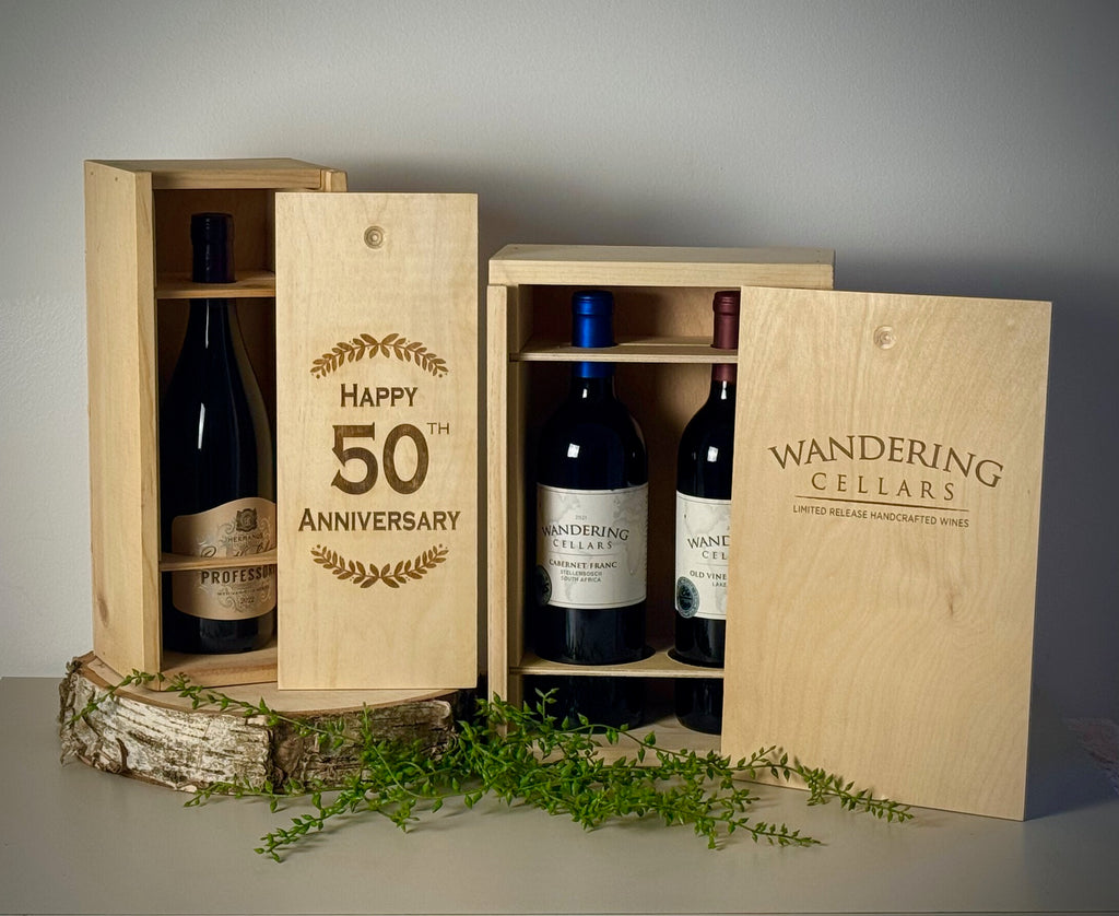 Handcrafted Wood Wine & Spirit Gift Box - Single, Double or Custom Options